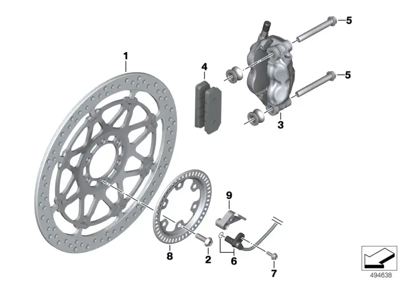 BMW Satz Bremsbeläge 34118387771 - Bildposition 04