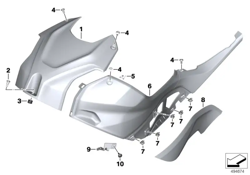 BMW Tankabdeckung links K67 46638569771