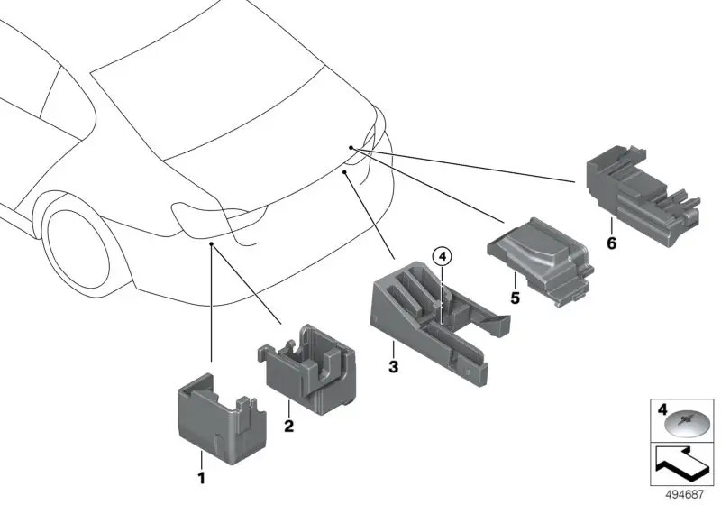 BMW Geräteaufnahme Zusatzbatterie G05 G11 G12 G14 G15 G16 G30 G31