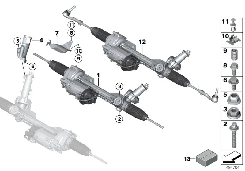 BMW Reparatursatz Druckstück EPS F20 F21 F22 F23 F25 F26 F30 F31