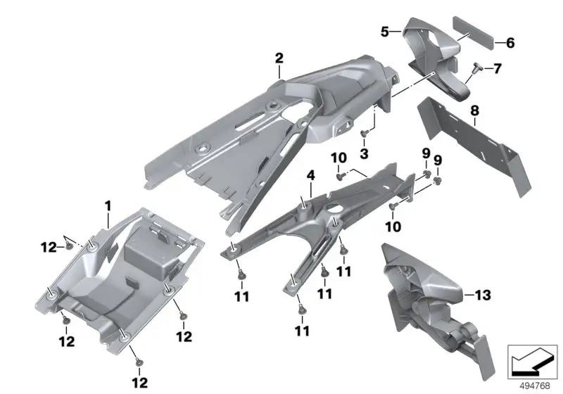 BMW Kennzeichenträger K21 K22 K23 K32 K33 46628380731 - K21, K22,