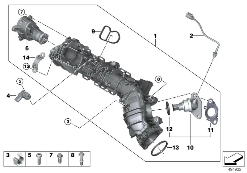 BMW Dichtung Metall 11618490129 - Bildposition 11