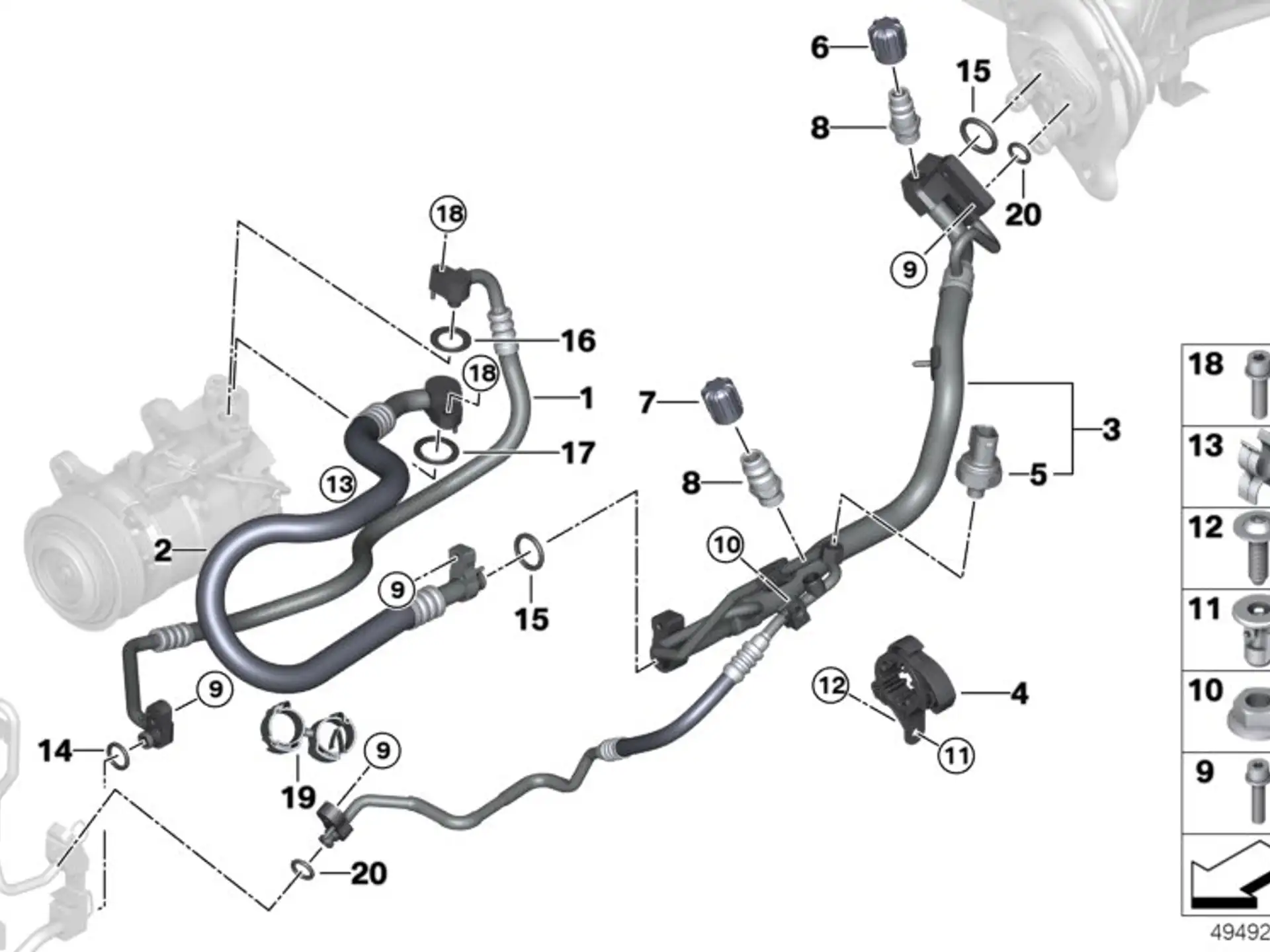 BMW Dichtring F01 F02 F10 F11 F15 F20 F21 F22 F23 F25 F26 F30 F31 F32 F33 F34 F36 F39 F44 F45 F46 F48 F90 F91 F92 F93 F95 F96 F97 F98 G01 G02 G05 G06 G07 G11 G12 G14 G15 G16 G20 G21 G28 G29 M40i G30 G31 G32 I01 I12 I15 F54 F55 F56 F56E F57 F60 64539284018