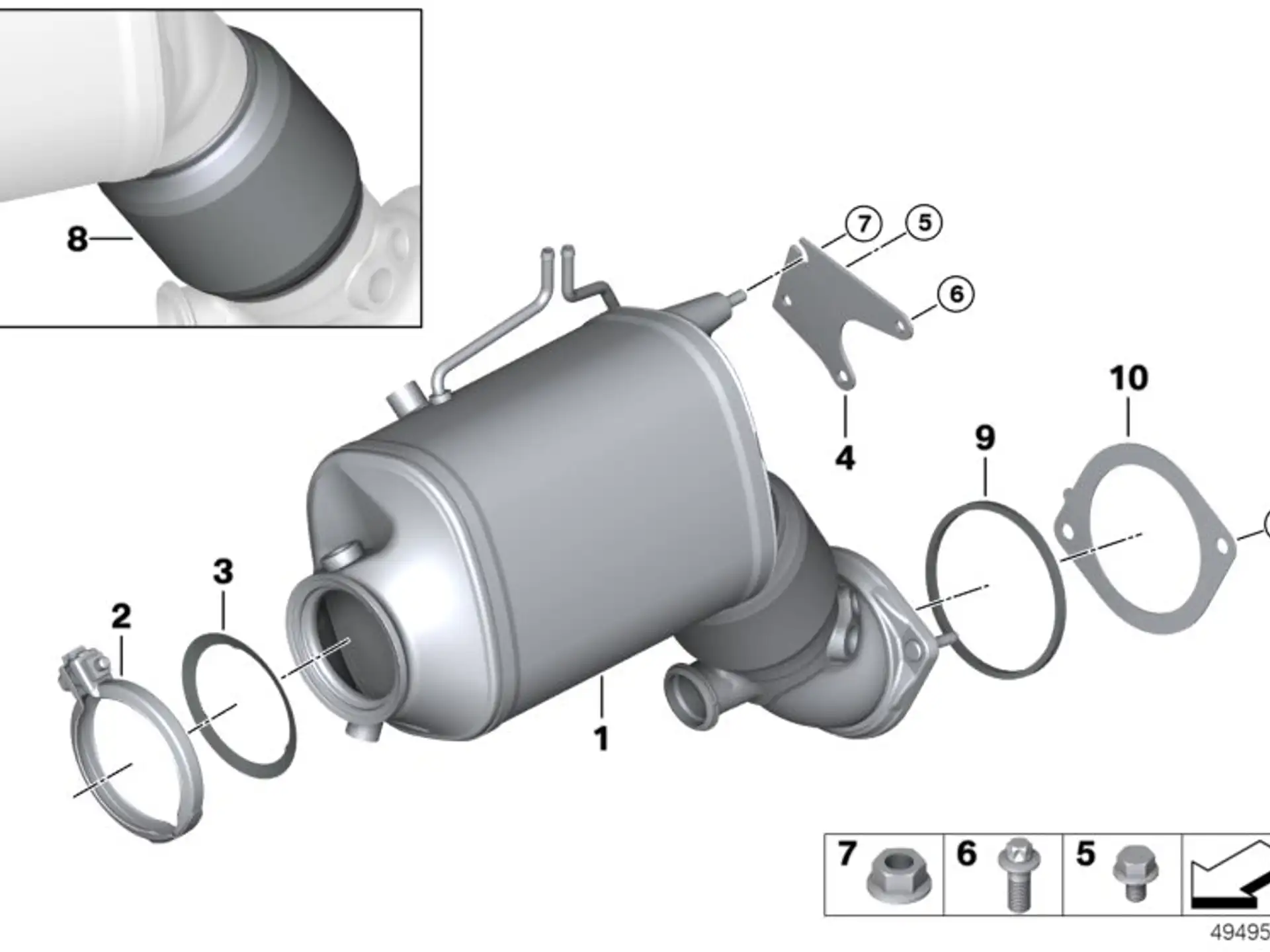 BMW V-Bandschelle F30 F31 F32 F33 F34 F36 11658585233