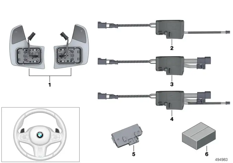 BMW Steuergerät Lenkradelektronik G01 G02 G05 G06 G07 G11 G12 G14