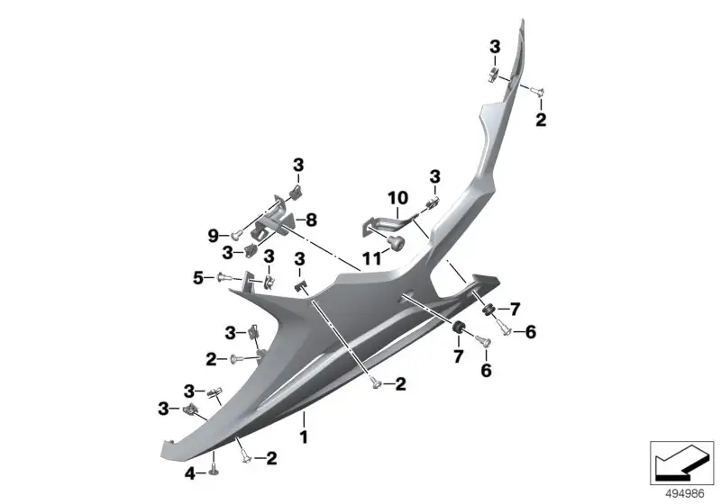 BMW Halter Motorspoiler hinten links K67 46638569797