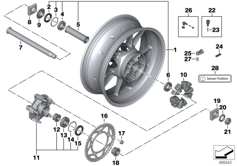 BMW Distanzbuchse K46 K47 K49 33818523330