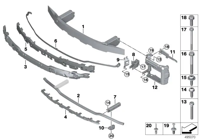 BMW Kombi-Linsenschraube F48 G20 G21 G28 07147404896
