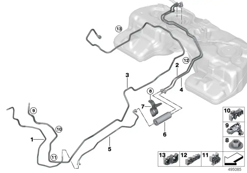 BMW Spülluftleitung F95 F96 G05 G06 16129895495