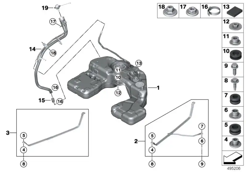 BMW Kraftstofftank Kunststoff G05 G06 G07 16119426340