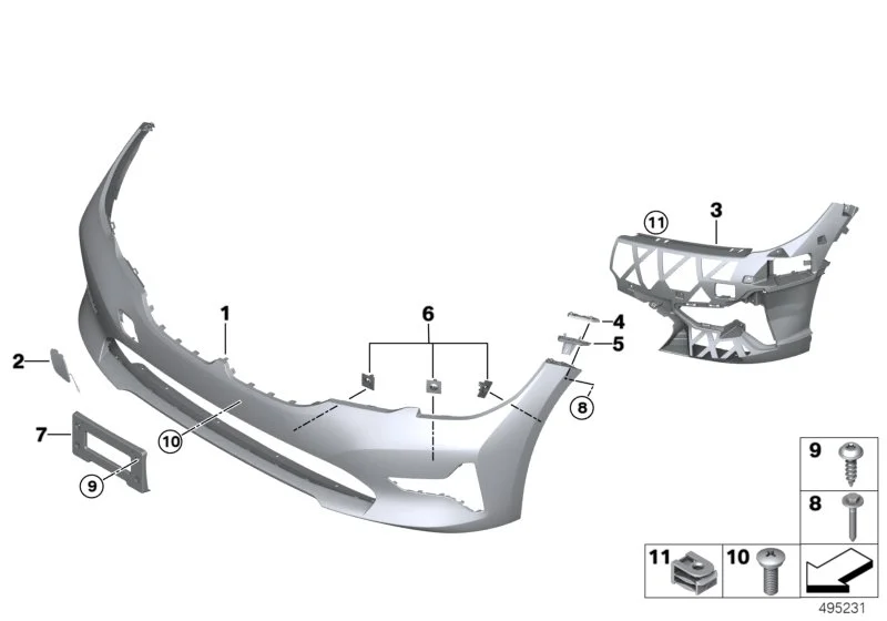 BMW Aufnahme links G20 G21 51117422247