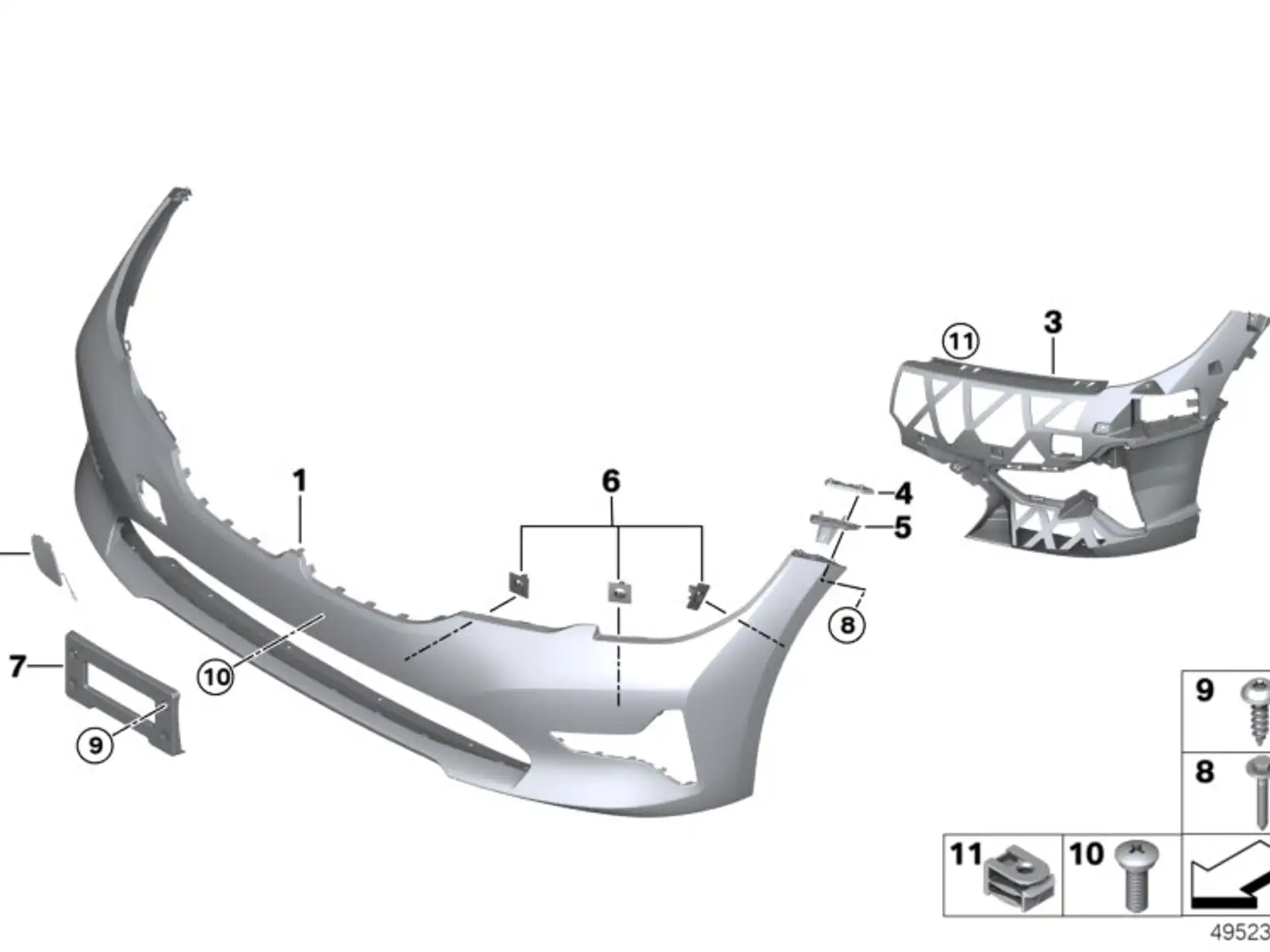 BMW Aufnahme links G20 G21 51117422247