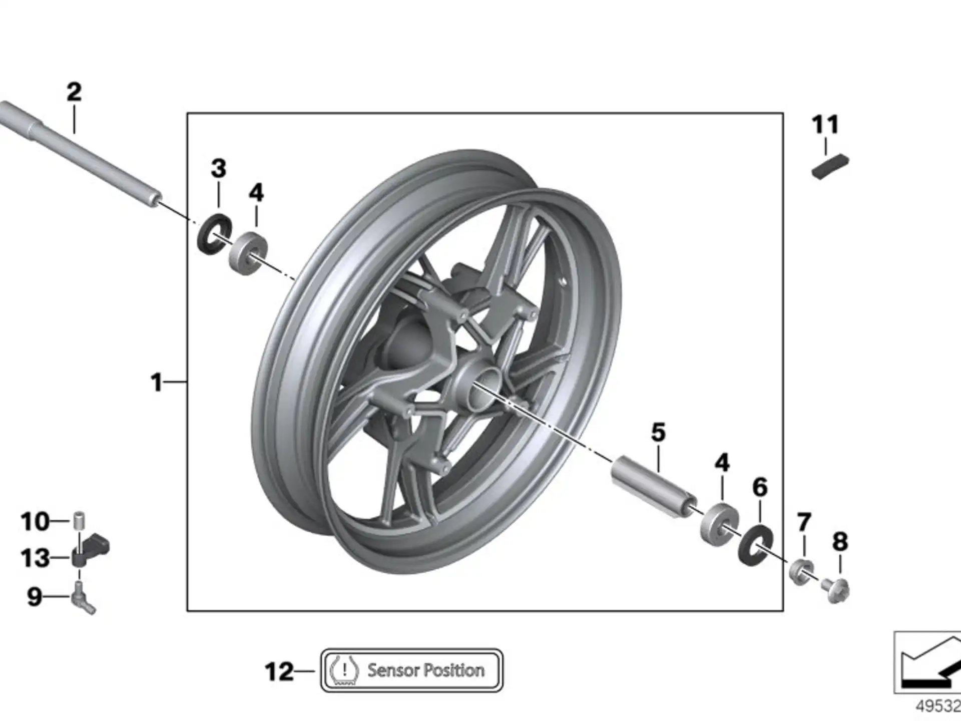 BMW Mutter K34 K42 K46 K47 K48 K49 K52 K53 K54 K61 K67 K69 36318542010