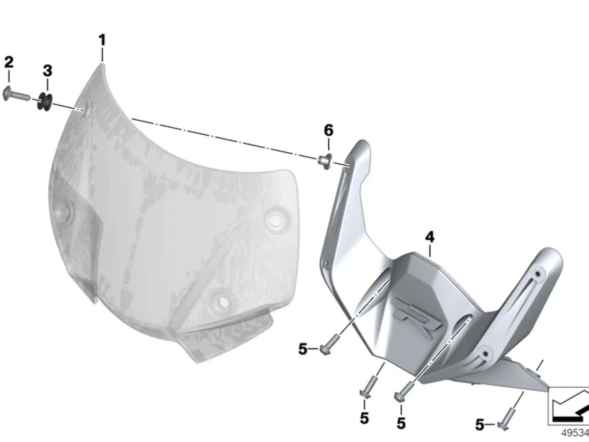 BMW Windschild Sport getönt K53 77338403971
