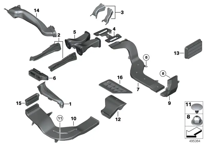 BMW Adapterplatte Luftkanal F10 F11 51169206796