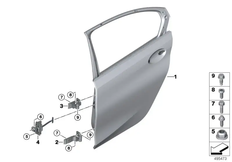 BMW Tür hinten links F20 41528737063 - Bildposition 01