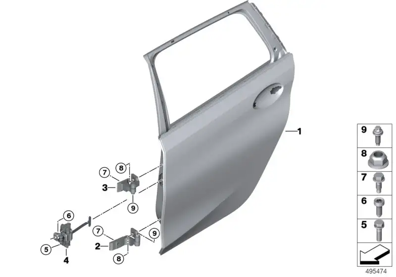 BMW Tür hinten rechts G21 41517482282