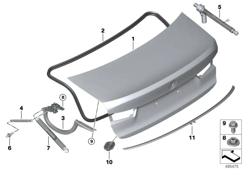 BMW Heckspoiler grundiert G20 G28 51628092947