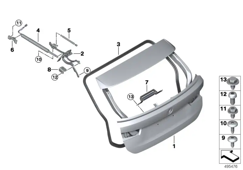 BMW Abdichtung Heckklappe G21 51768497196
