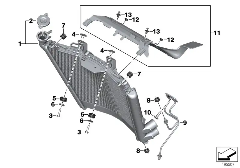 BMW Kühlmittelkühler K69 17119457288 - Bildposition 01