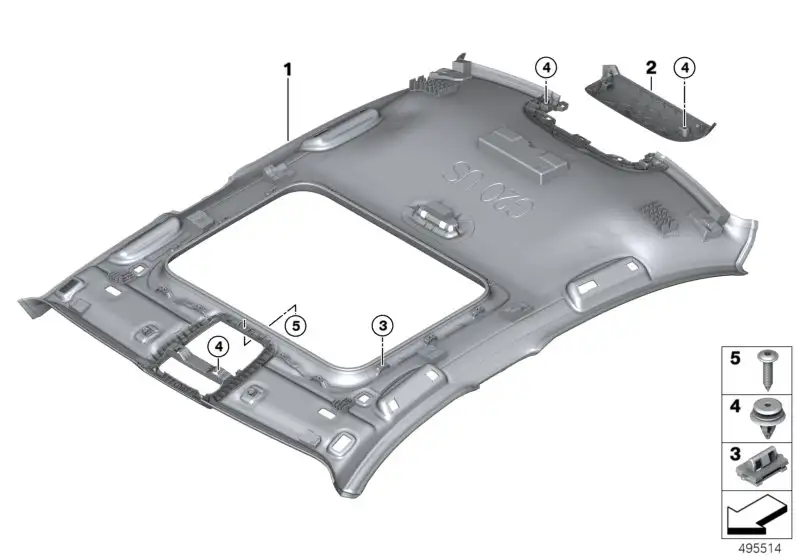 BMW Dachhimmel Schiebehebedach 51448079199