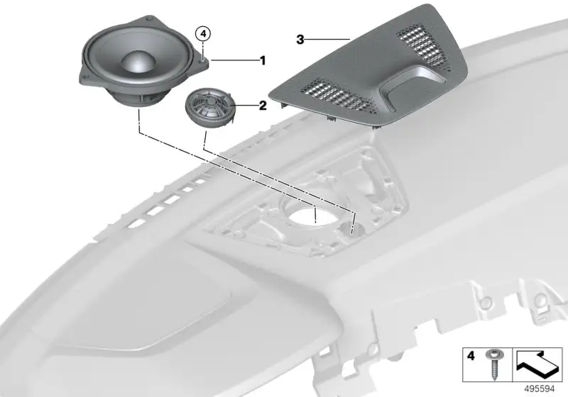 BMW Mitteltonlautsprecher High End Sound Sys F95 F96 G05 G06 G07
