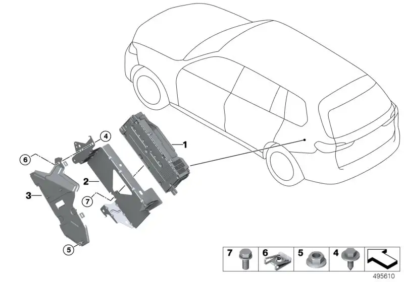 BMW Halter Verstärker F90 G30 G31 65158794738