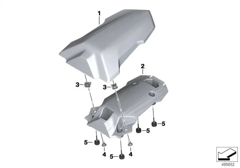 BMW Träger Höckerabdeckung K67 46628389026 - Bildposition 02