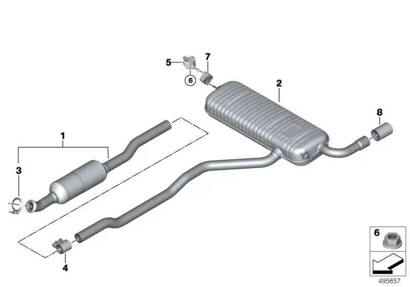 BMW Nachschalldämpfer 18308694336 - Bildposition 02