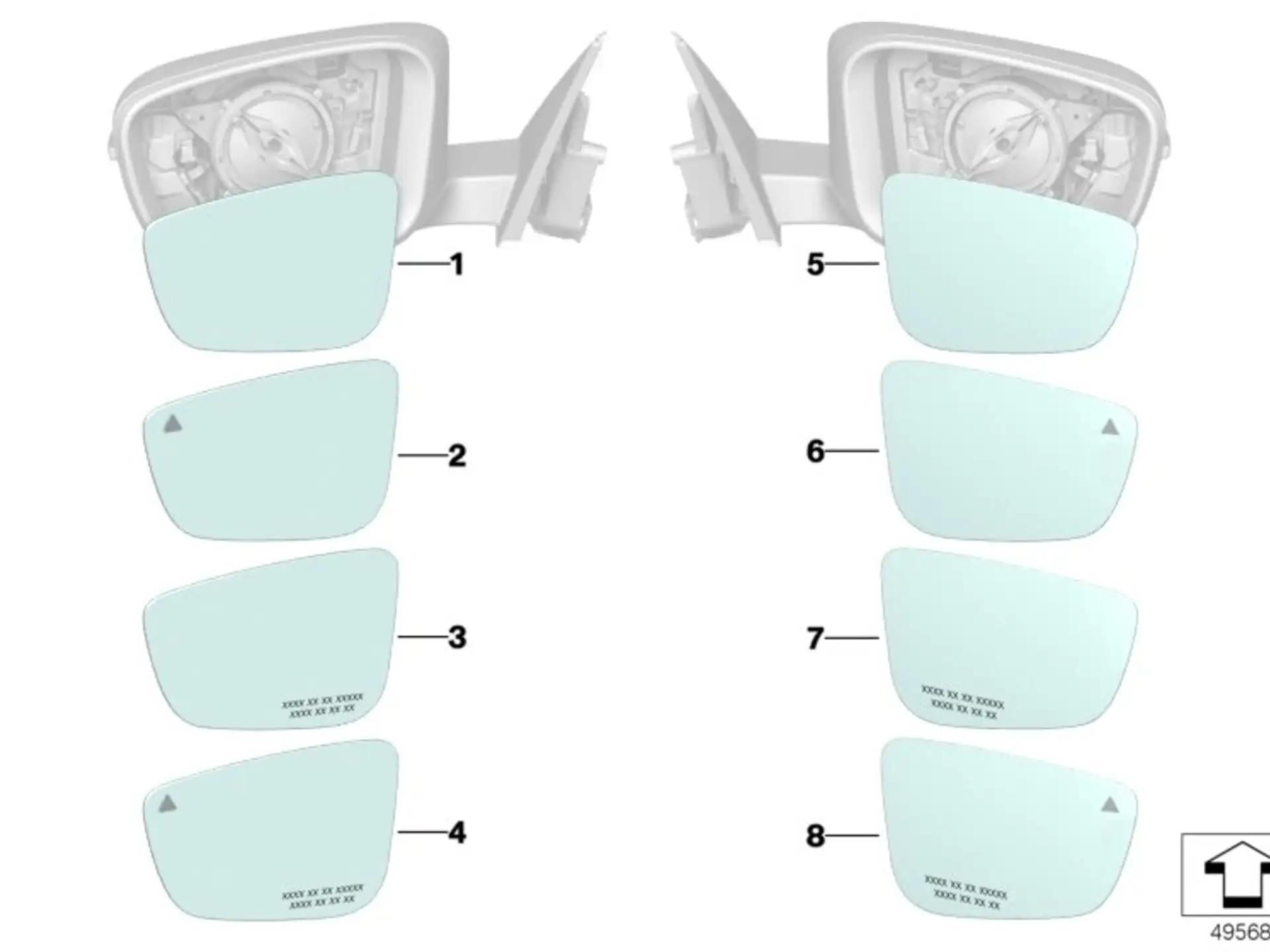 BMW Spiegelglas beheizt asphärisch links F20 F44 51167482759