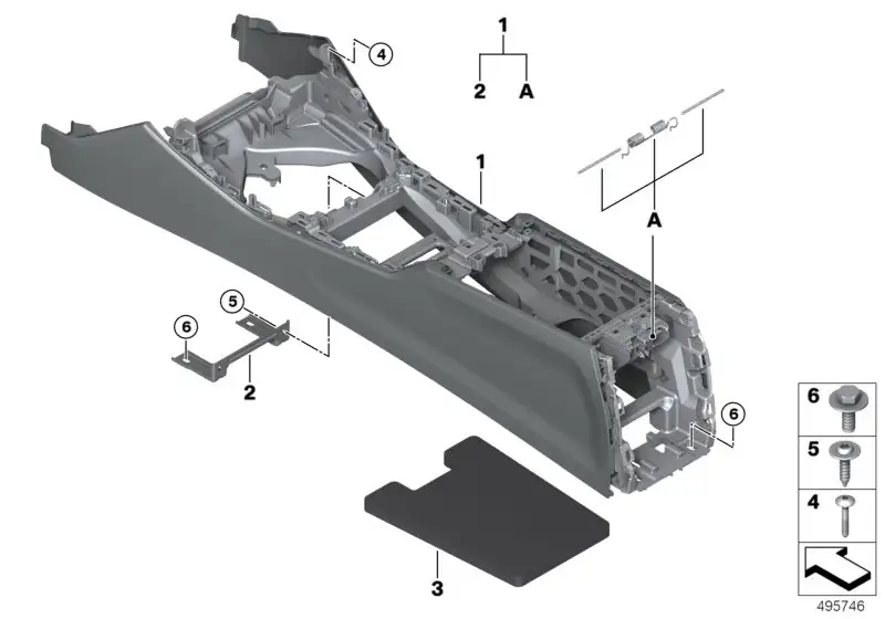 BMW Mittelkonsole G20 G21 G28 51166996833