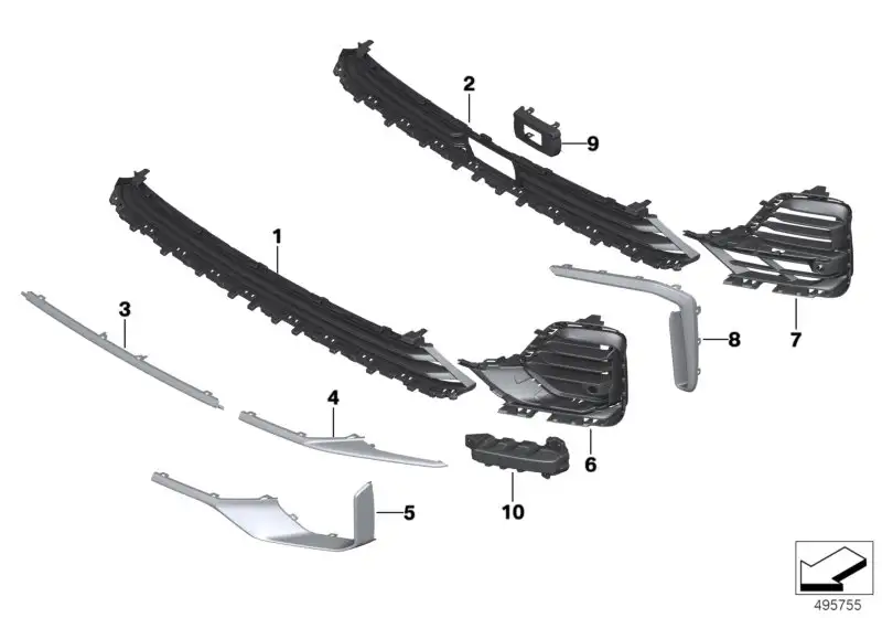 BMW Zierblende rechts G07 51118745740