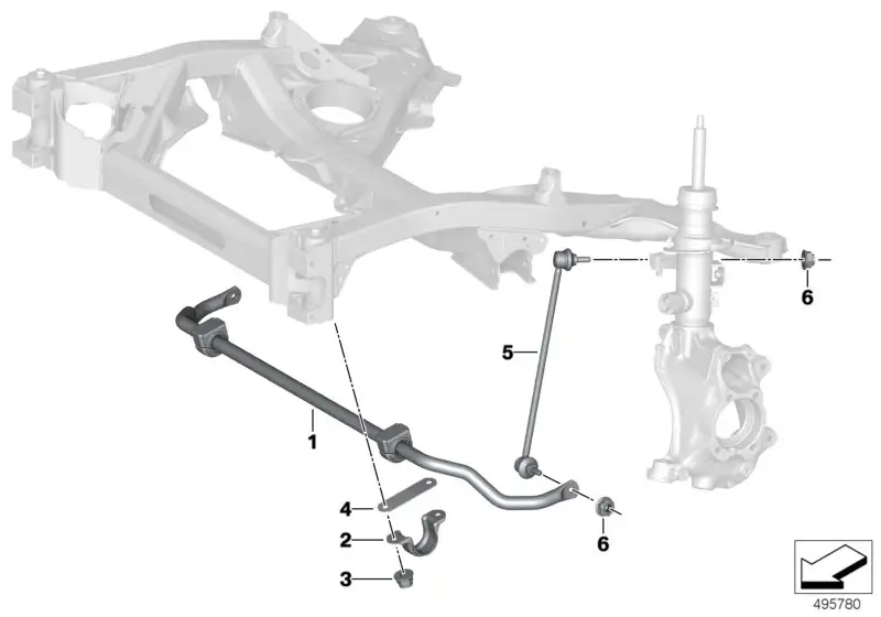BMW Pendelstütze vorn rechts G29 M40i 31306886280 - Bildposition