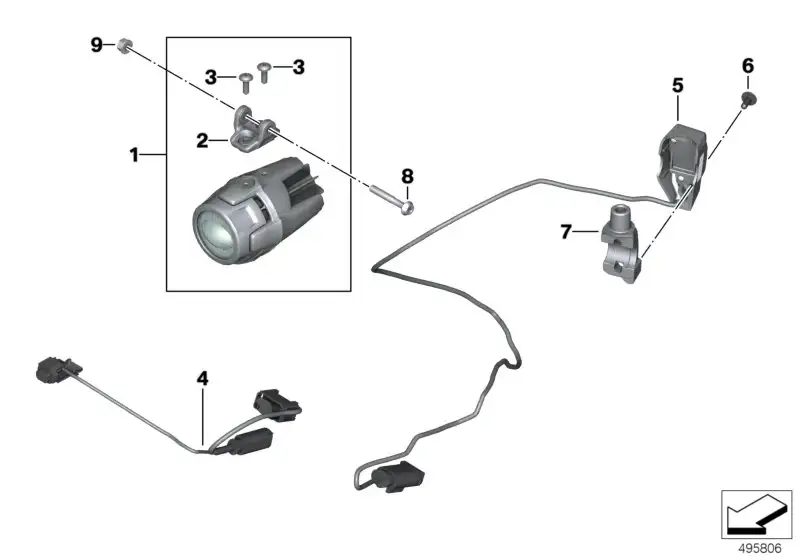 BMW Kabelbaum LED-Zusatzscheinwerfer K51 61128394907