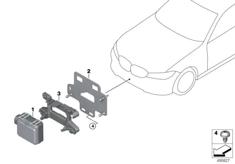BMW Halter Frontradarsensor F20 F44 G05 G06 G07 G20 G21 G28 66316