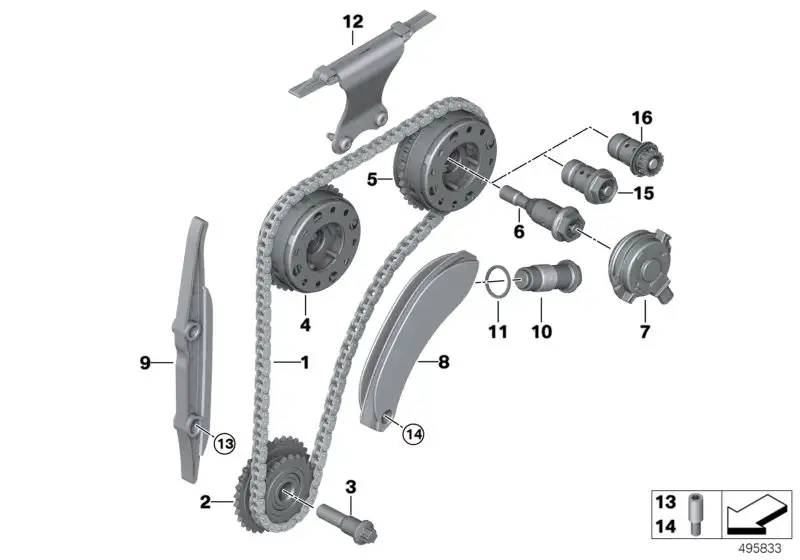 BMW Kettenrad F20 F21 F22 F23 F30 F31 F32 F33 F34 F36 F39 F45 F46