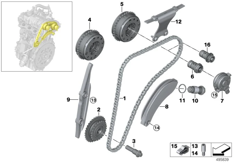 BMW Aktor VANOS F20 F21 F22 F23 F30 F31 F32 F33 F34 F36 F39 F44 F45 F46 F48 F90 F91 F92 F93 F95 F96 F97 F98 G01 G02 G05 G06 G07 G11 G12 G14 G15 G16 G20 G21 G28 G29 M40i G30 G31 G32 I12 I15 F54 F55 F56 F57 F60 11367614288
