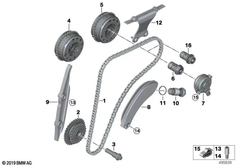 BMW Spannschiene F20 F21 F22 F23 F30 F31 F32 F36 F39 F45 F46 F48