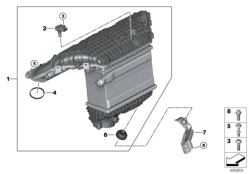 BMW Sauganlage mit Ladeluftkühler F97 F98 17518053321