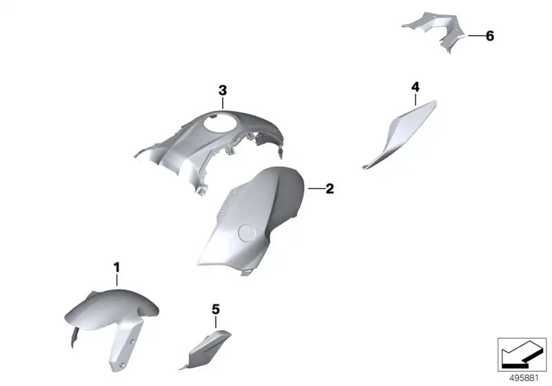 BMW Bugspoiler rechts 46638406898 - Bildposition 05