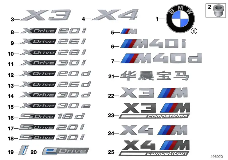 BMW Schriftzug G01 51148737319 - Bildposition 03