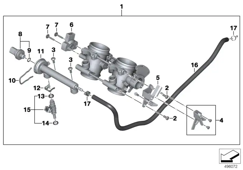 BMW Satz Halter Gaskabelzug K71 71607703184