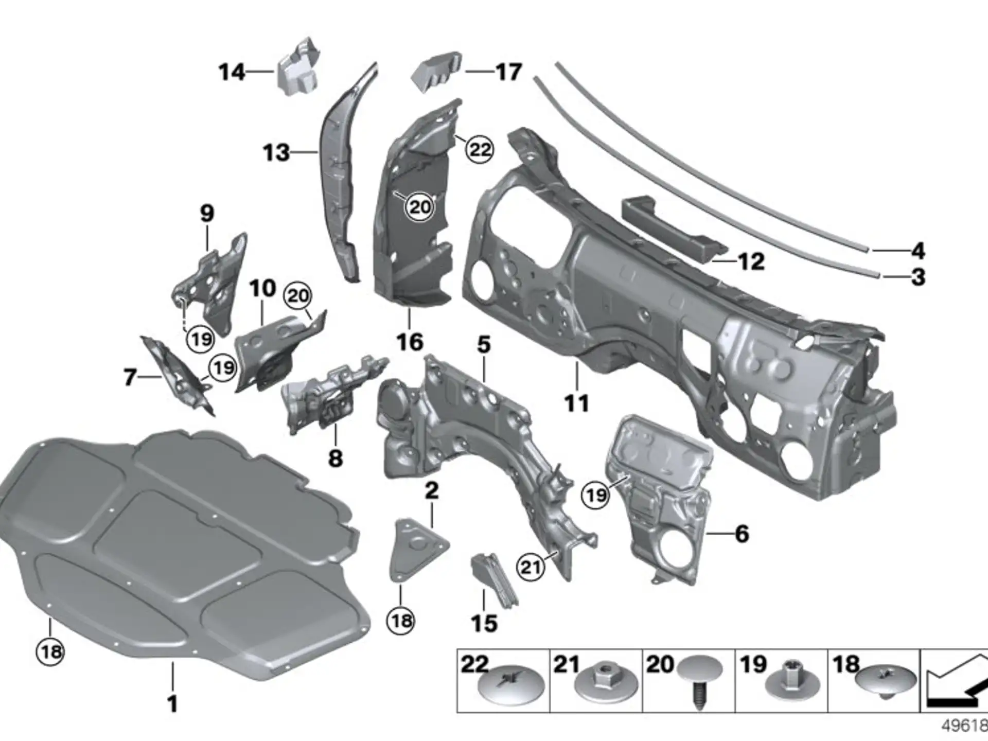 BMW Schallisolierung Frontklappe G32 51487393300