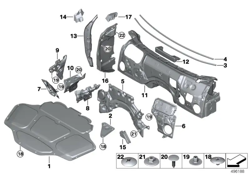 BMW Schallisolierung Frontklappe G32 51487393300