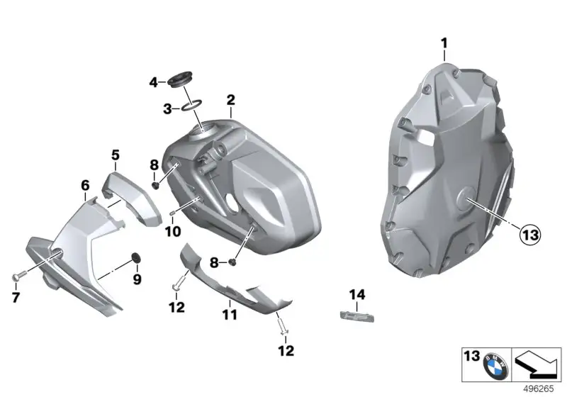 BMW Zylinderkopfhaube gefräst rechts 11128405486