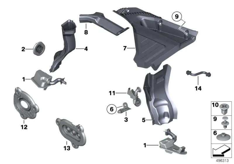 BMW Abdeckung F01 F02 F04 64316987601