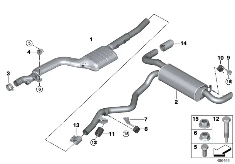 BMW Nachschalldämpfer G20 G21 18308599498