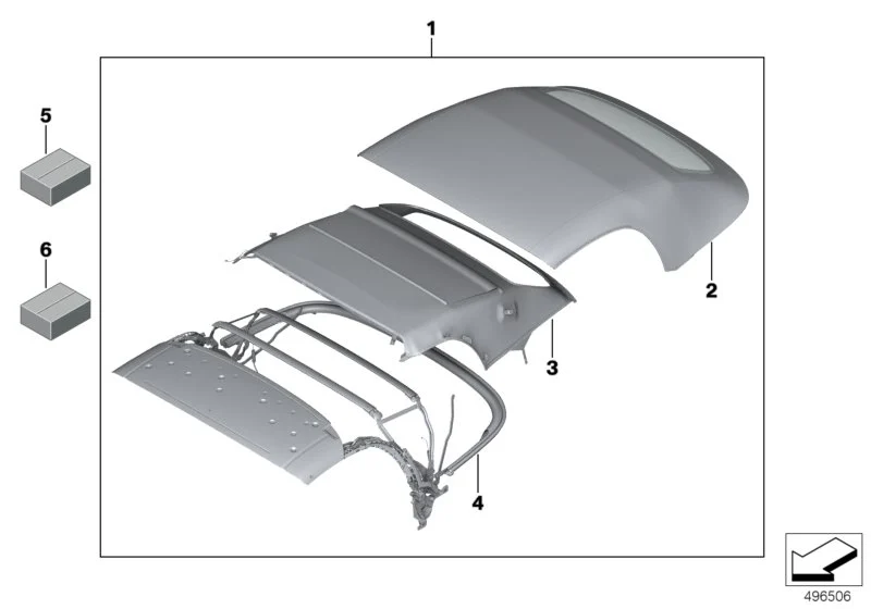 BMW Verdeck komplett G29 M40i 54347452485