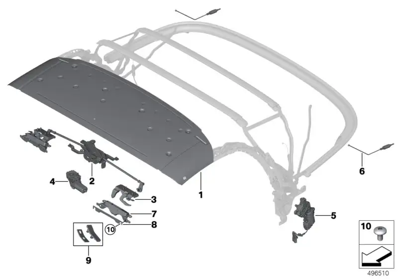 BMW Grundplatte links G29 M40i 54347181729