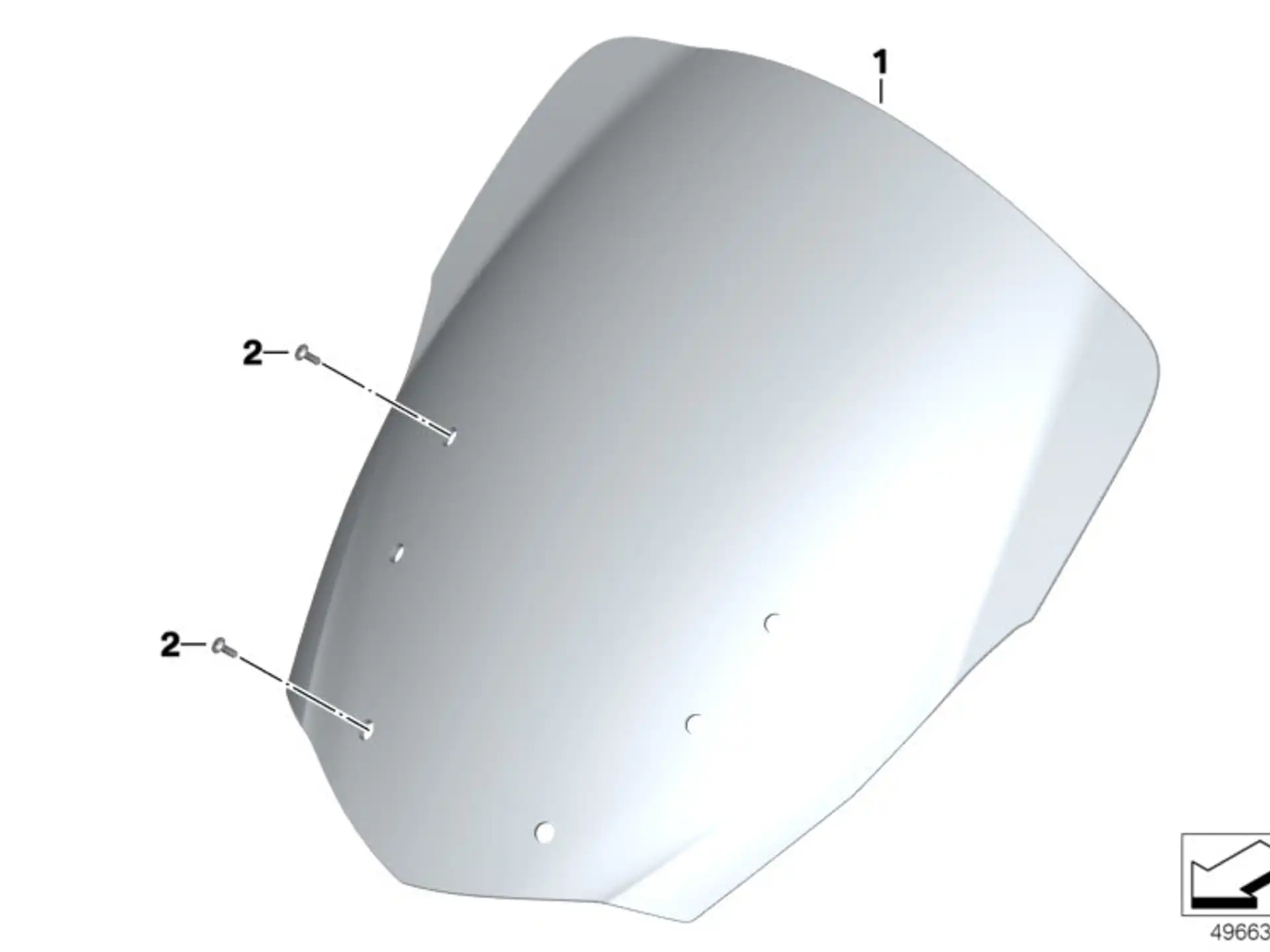 BMW Windschild Komfort K48 K61 77337724350